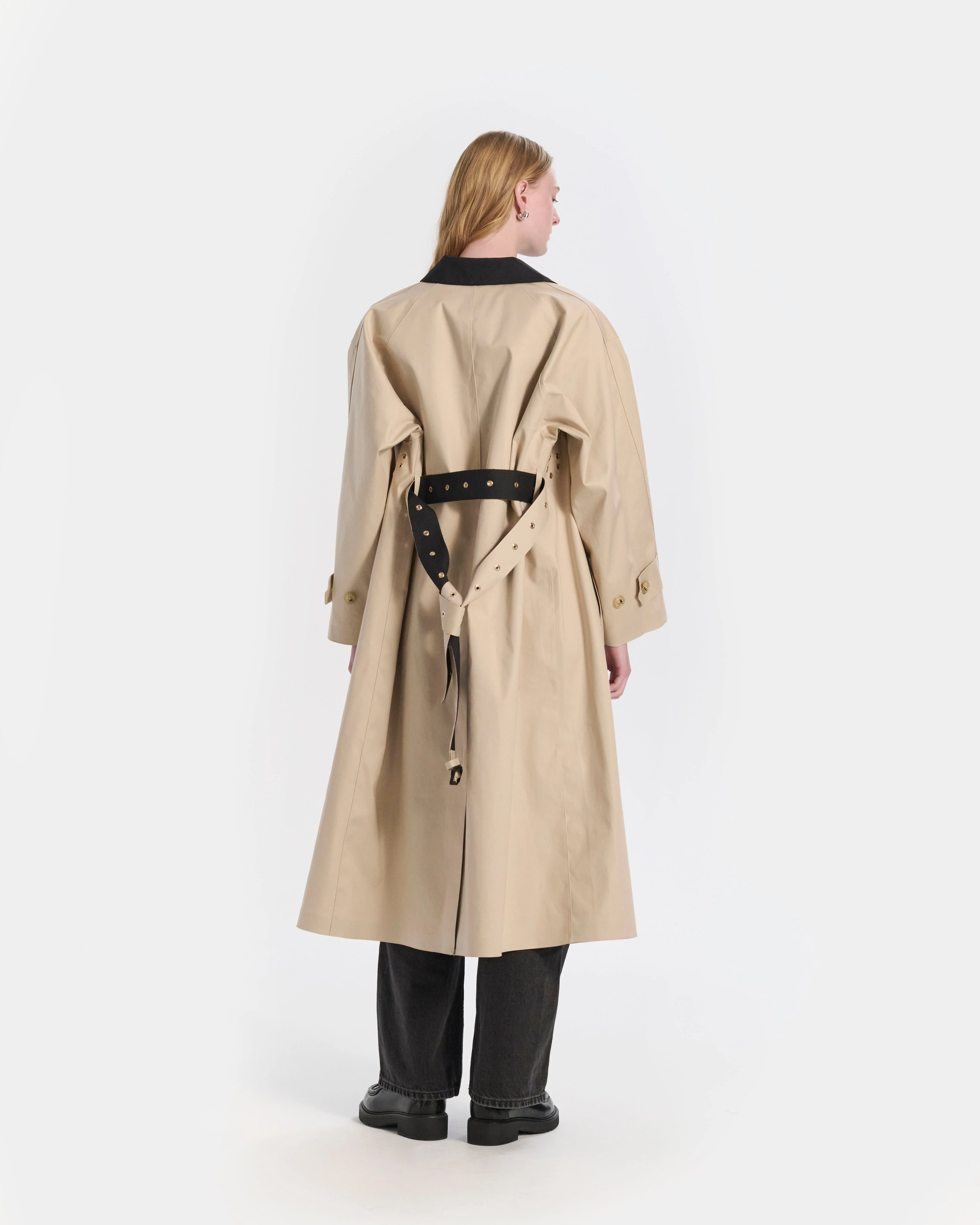 Belted Bowland Rubberised Trench Coat - Image 4