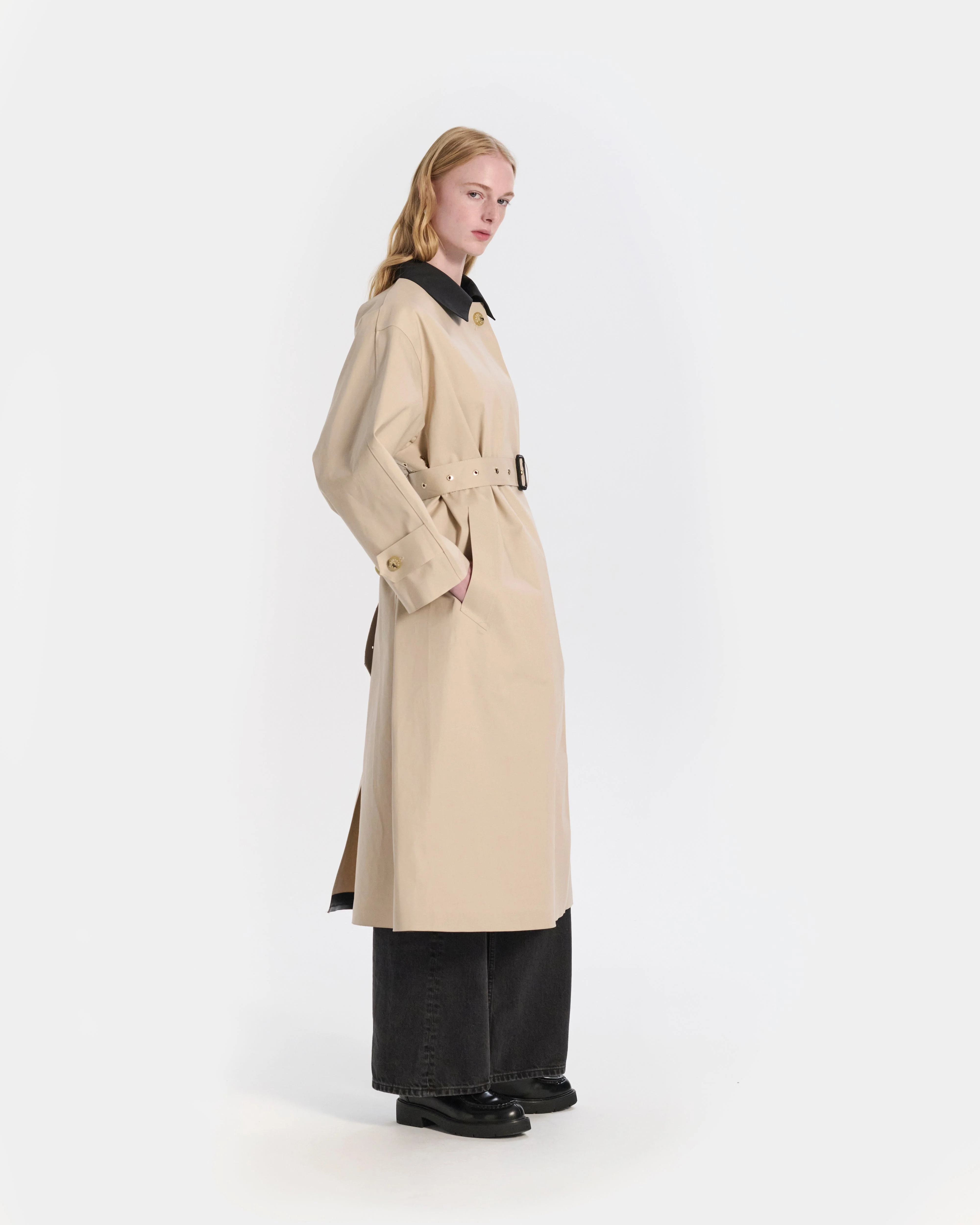 Belted Bowland Rubberised Trench Coat - Image 5