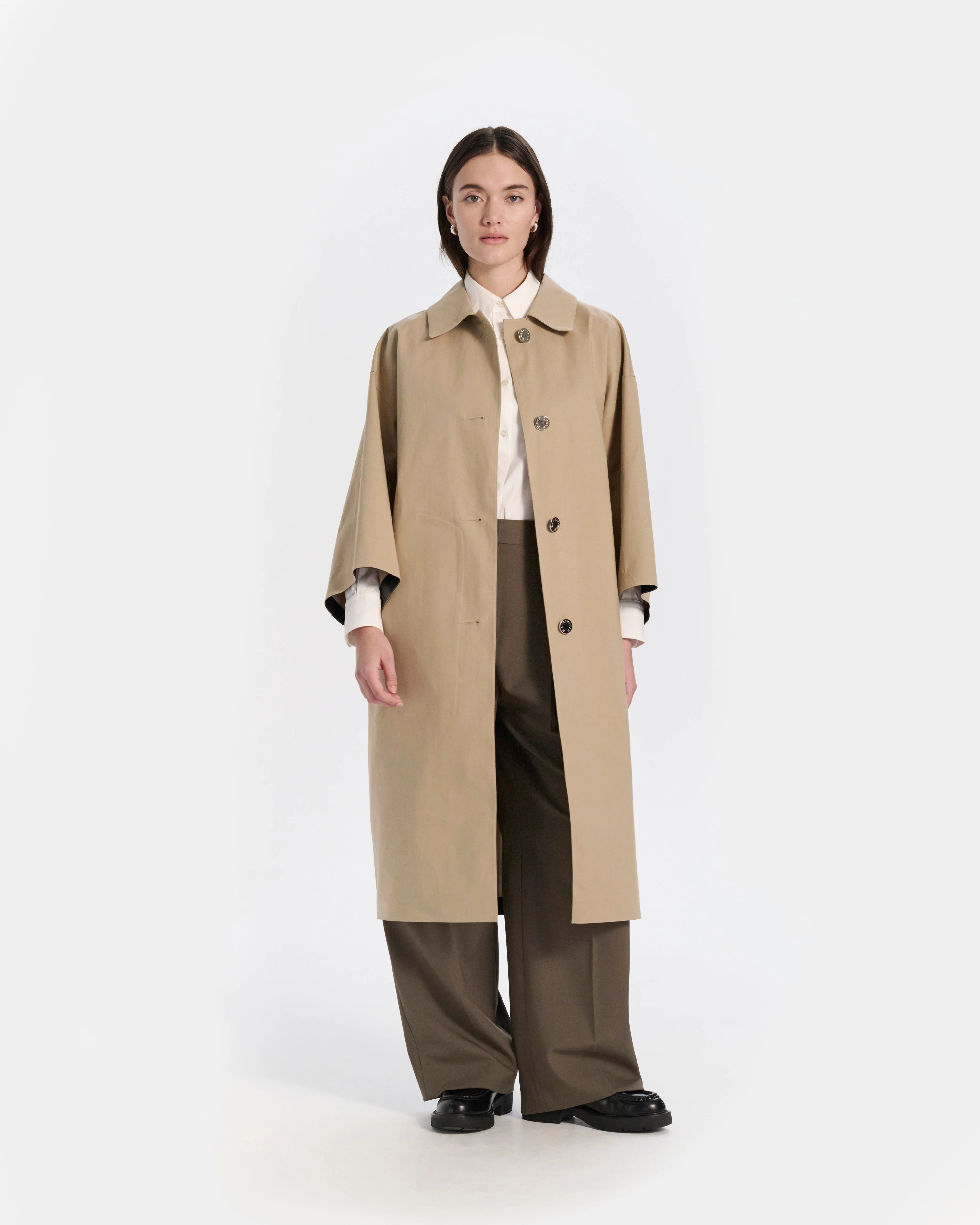 Collin Rubberised Cropped Sleeve Coat - Image 3