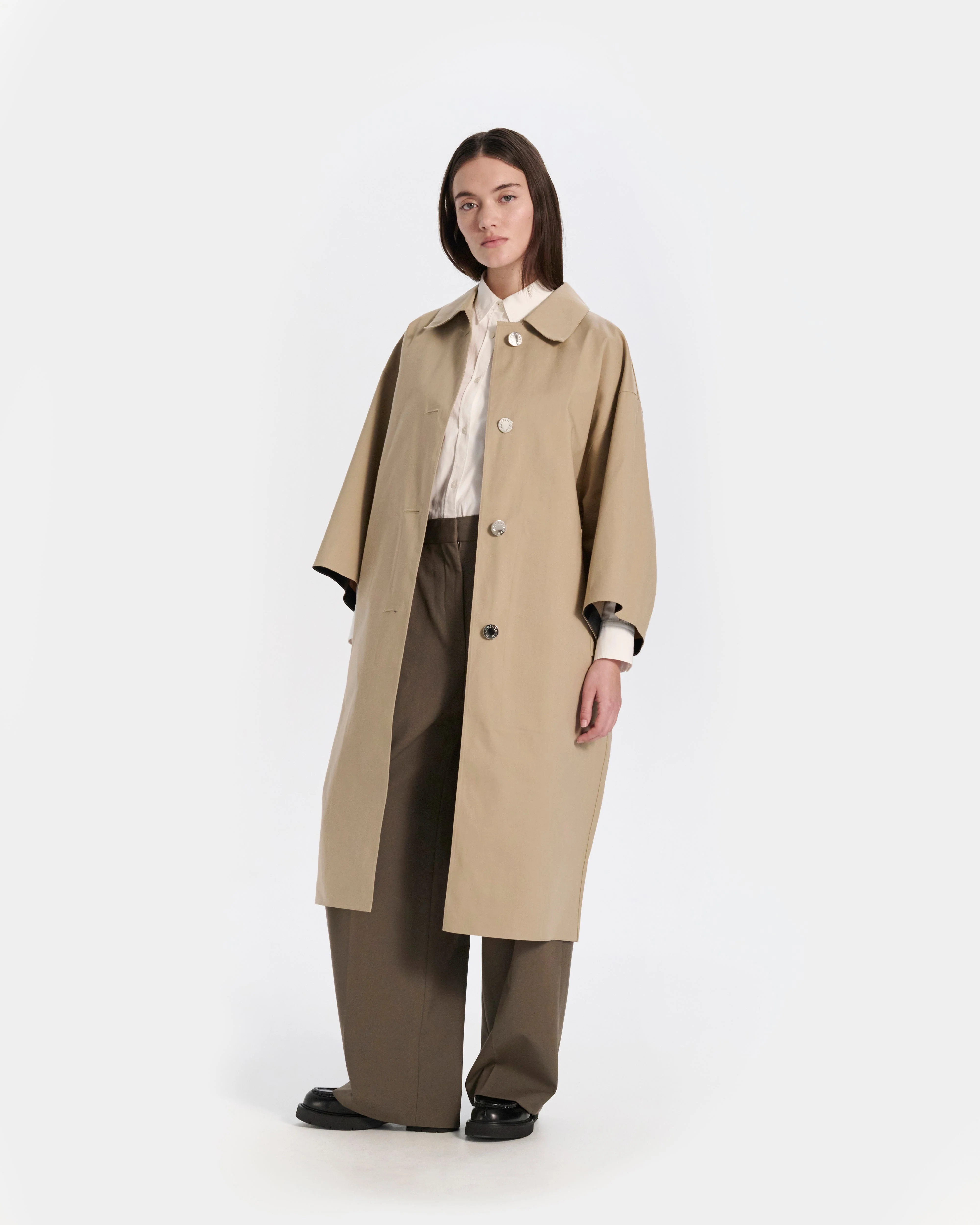 Collin Rubberised Cropped Sleeve Coat - Image 6
