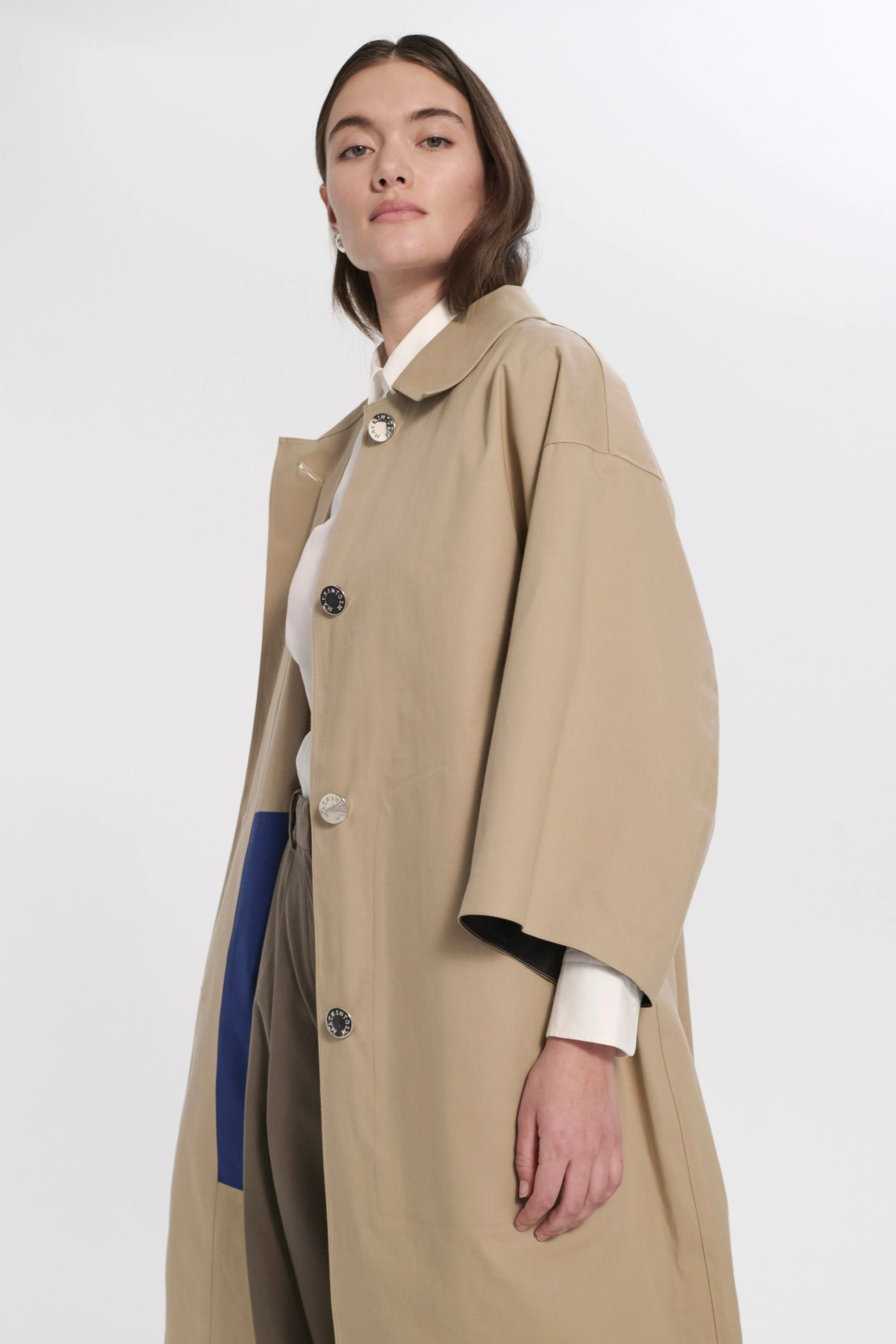 Collin Rubberised Cropped Sleeve Coat - Image 7