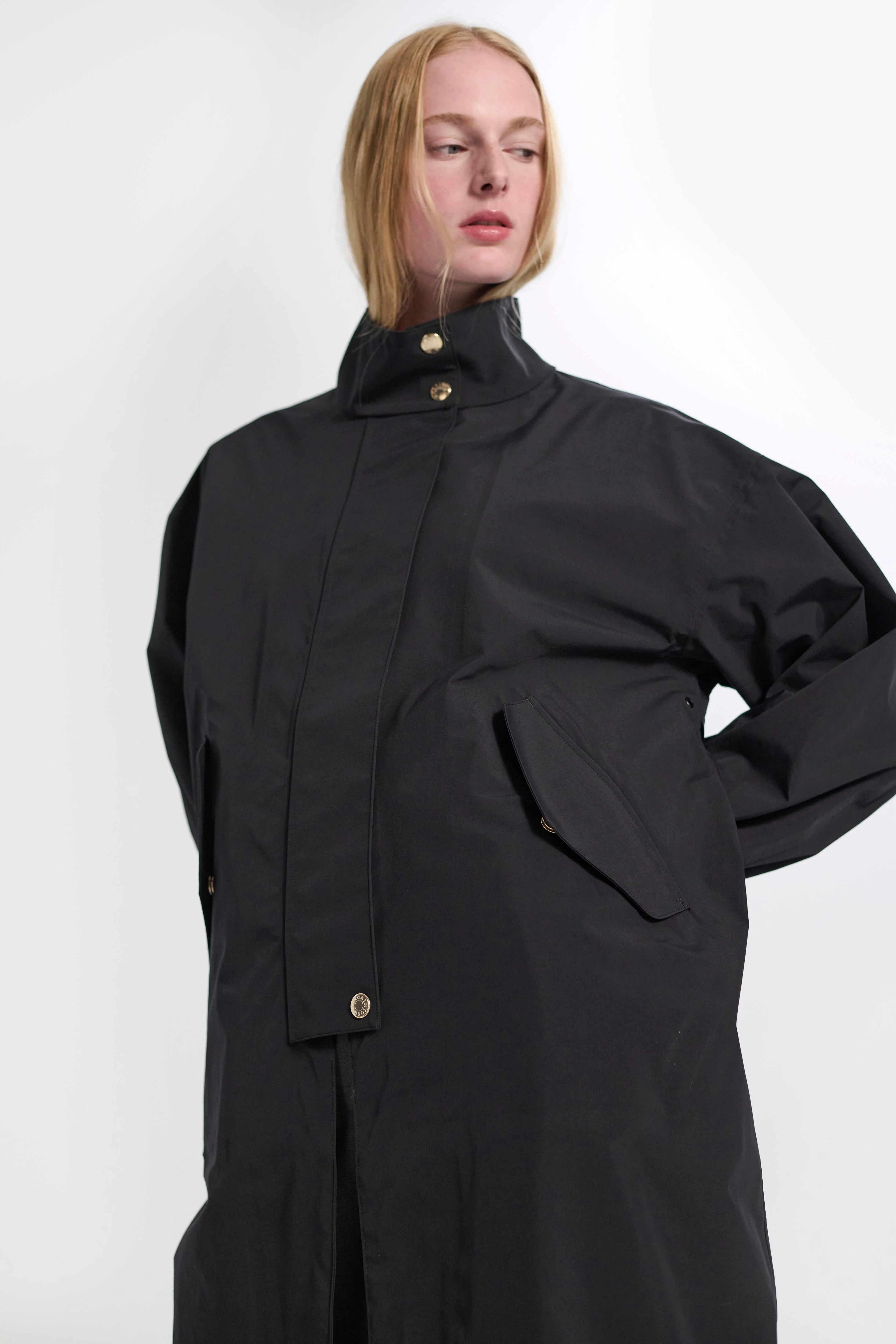 Skye Stand Collar Long Coat - Image 3