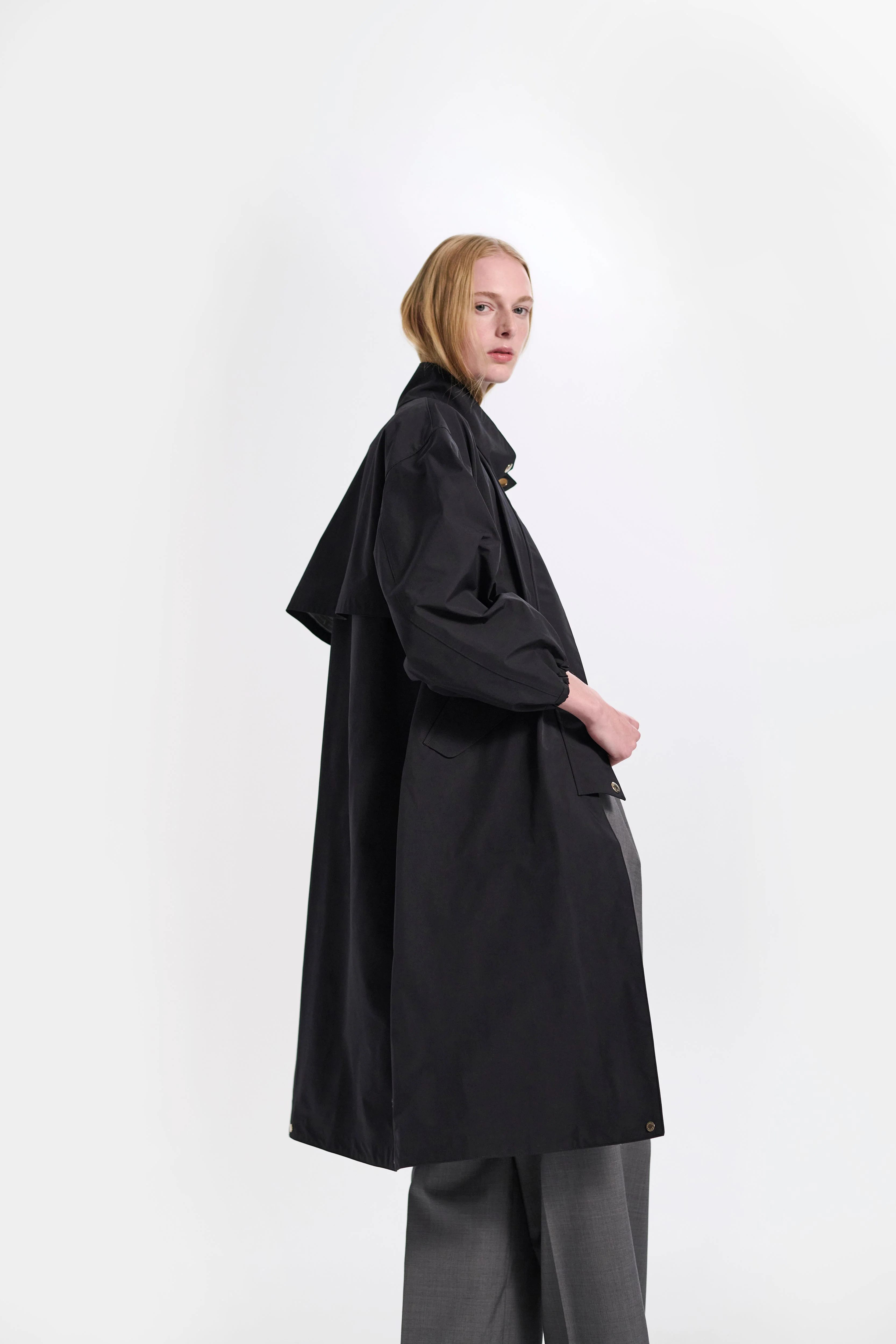 Skye Stand Collar Long Coat - Image 5