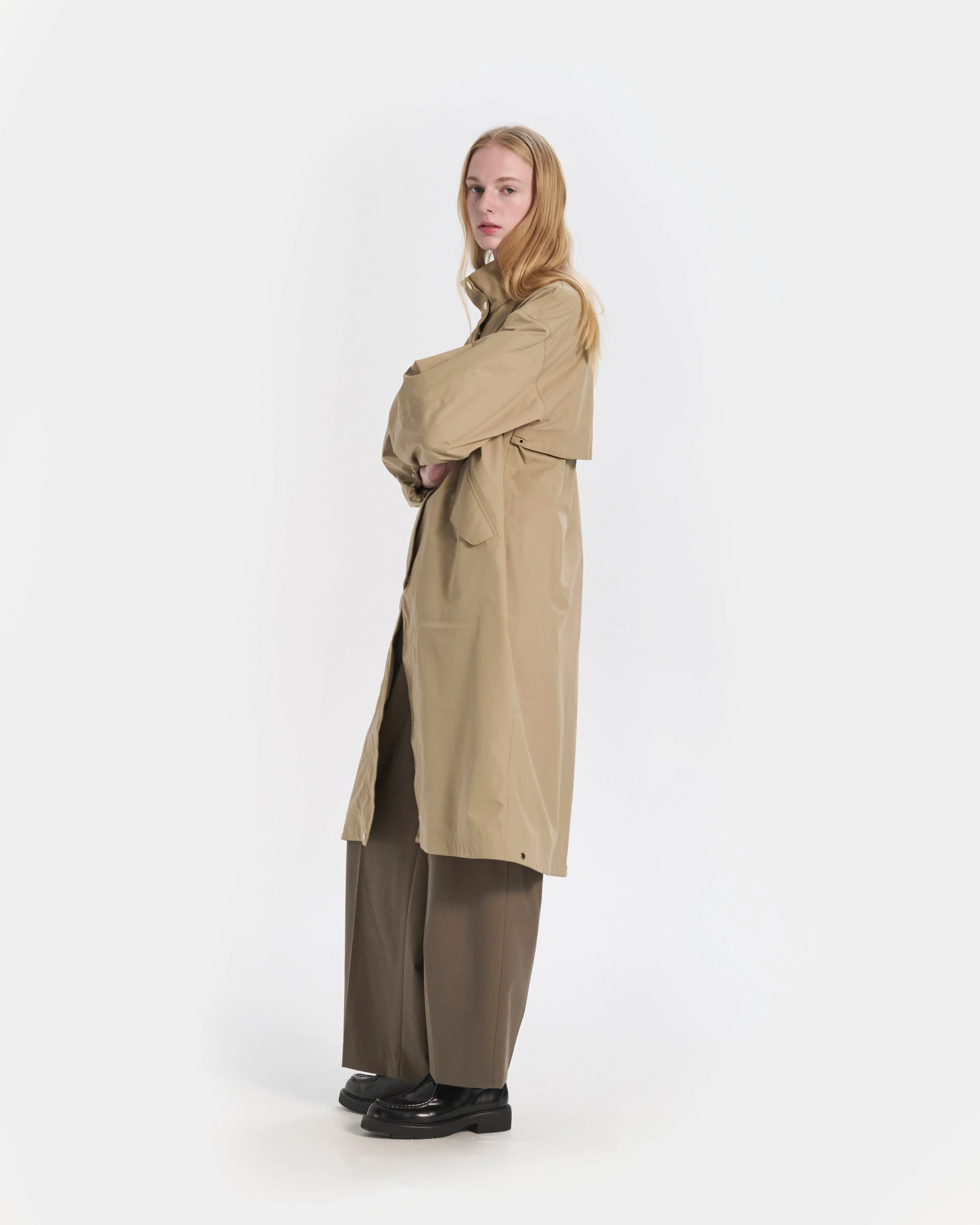 Skye Stand Collar Long Coat - Image 3