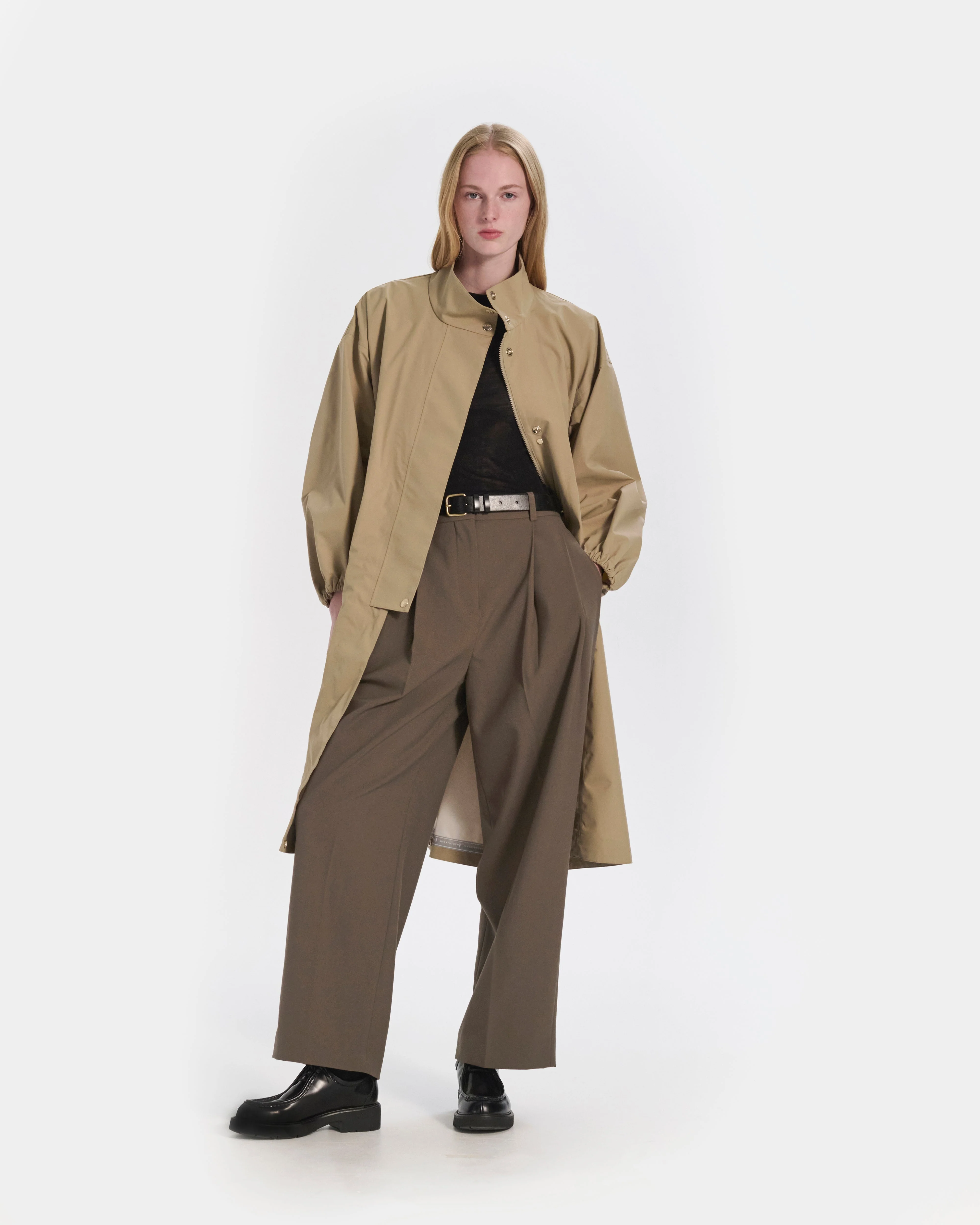 Skye Stand Collar Long Coat - Image 4