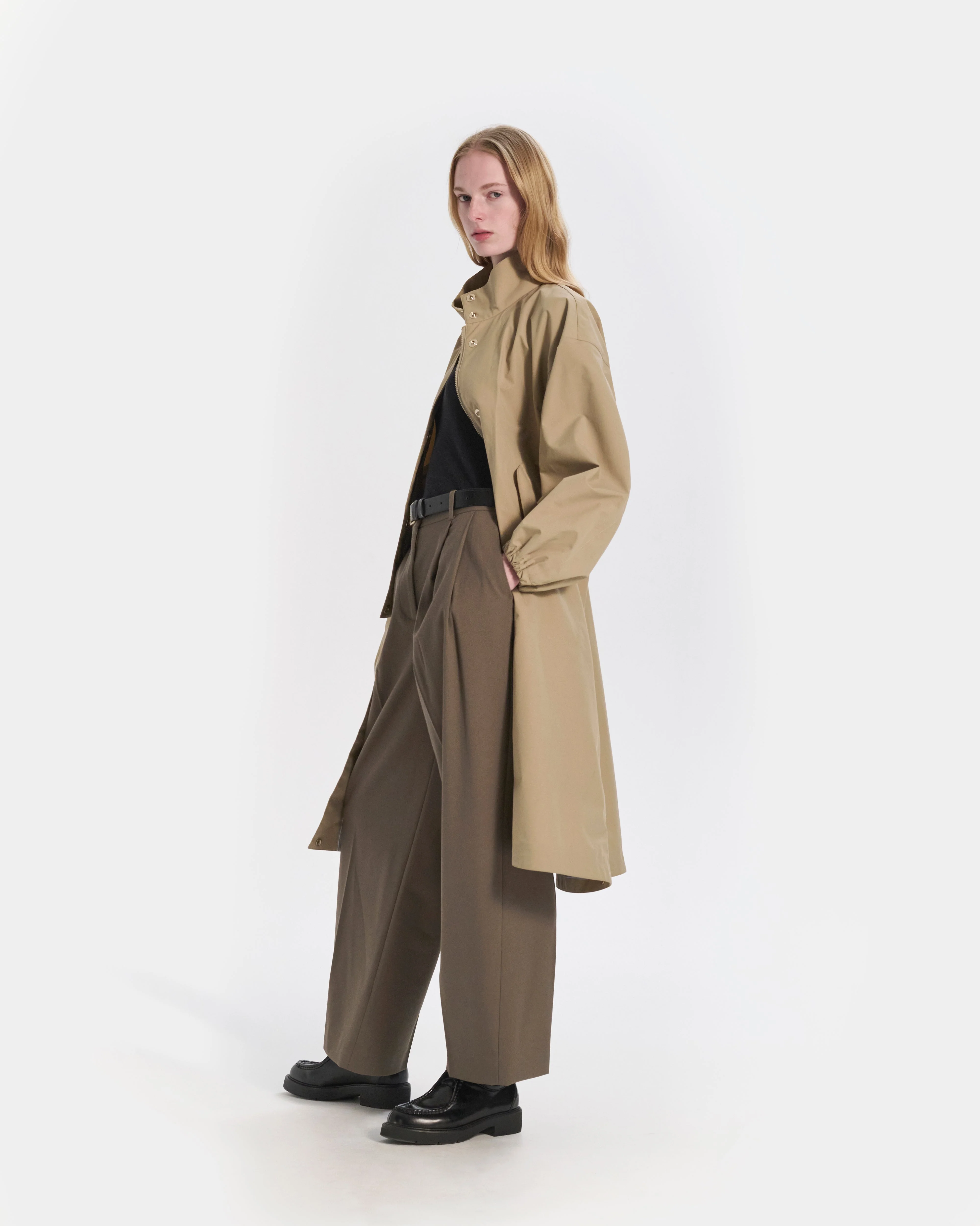 Skye Stand Collar Long Coat - Image 5