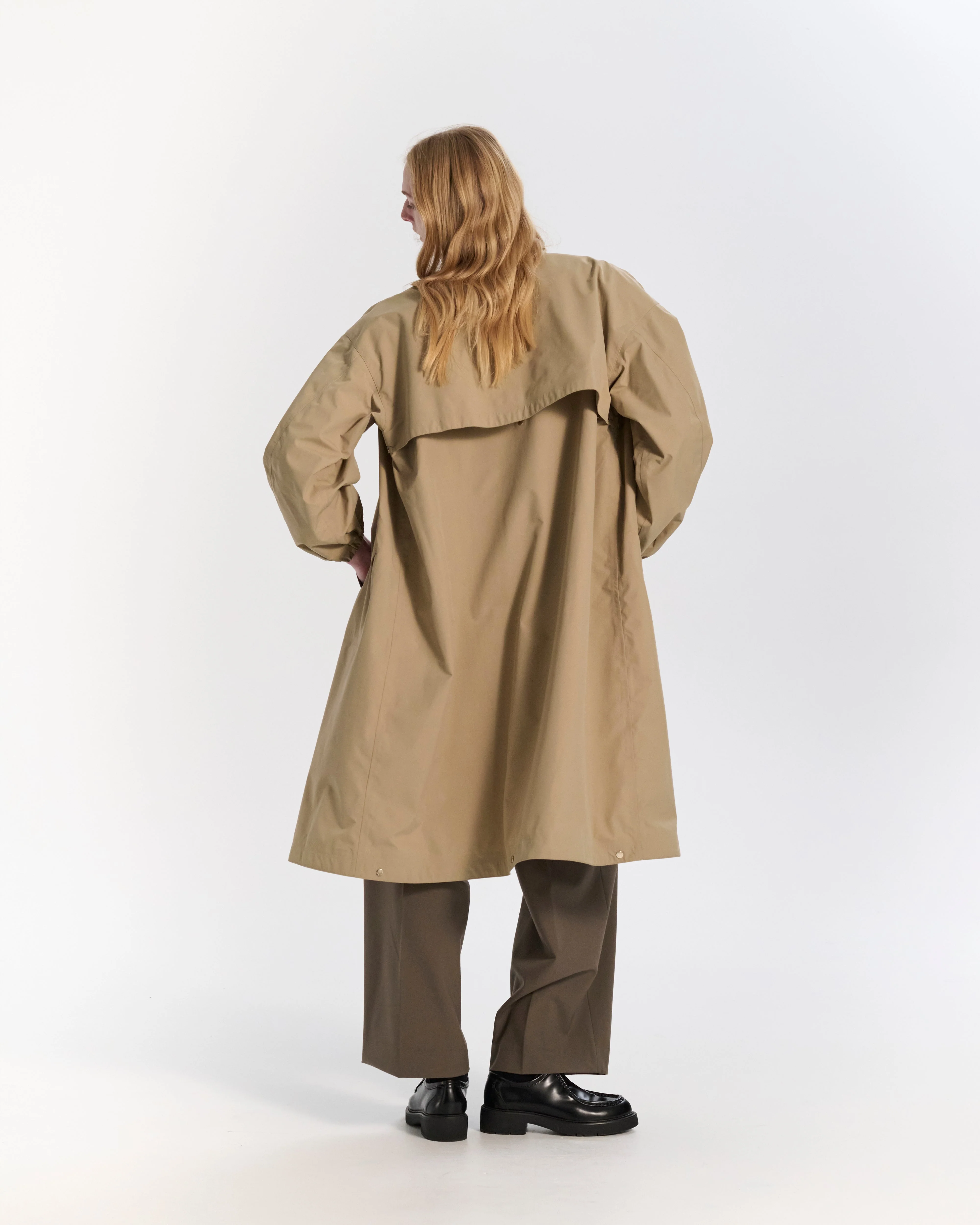 Skye Stand Collar Long Coat - Image 7